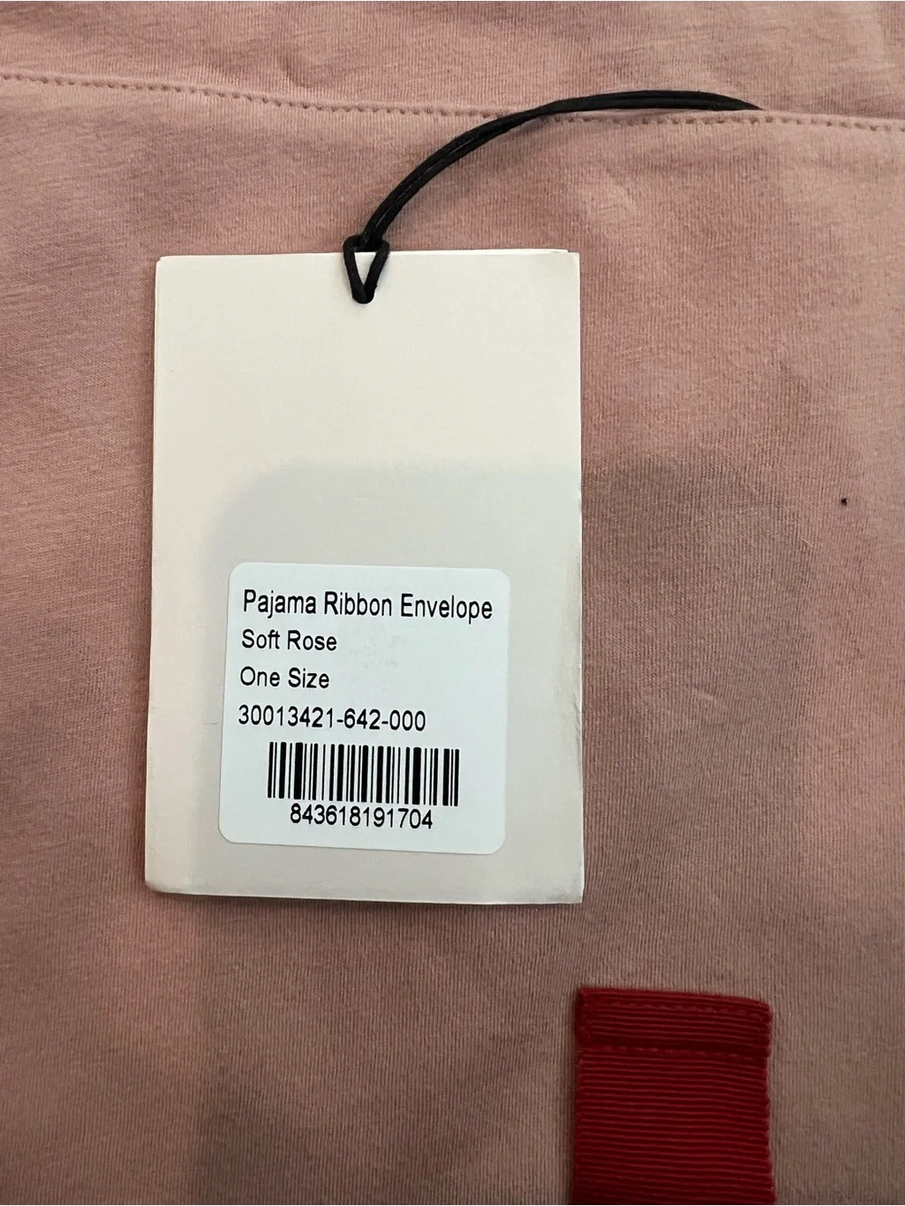 Cuyana Pink Dust Bag with Ribbons